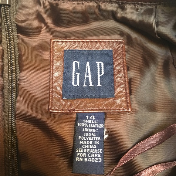 GAP Leather high waist midi pencil skirt size 14 - Picture 8 of 8